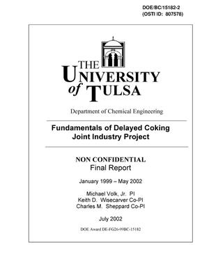 Fundamentals of Delayed Coking Joint Industry Project