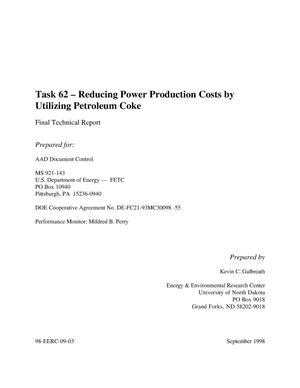 REDUCING POWER PRODUCTION COSTS BY UTILIZING PETROLEUM COKE