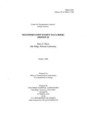 Transportation Energy Data Book (Edition 20)