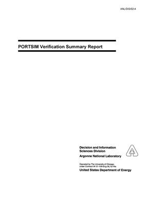 PORTSIM verification summary report.
