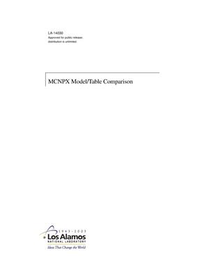 MCNPX Model/Table Comparison