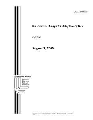 Micromirror Arrays for Adaptive Optics