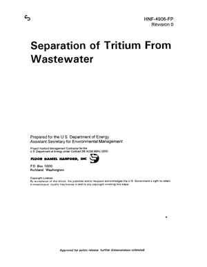 Separation of Tritium from Wastewater