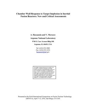 Chamber wall response to target implosion in inertial fusion reactors : new and critical assessments.