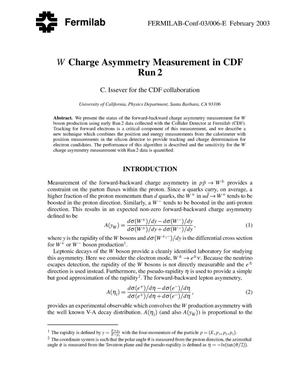 W charge asymmetry measurement in CDF Run2