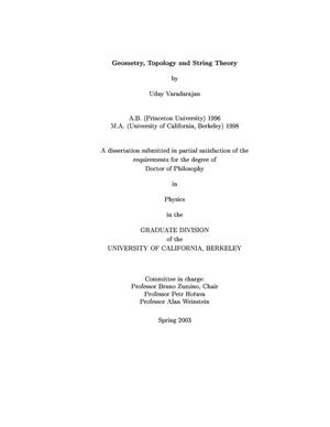 Geometry, topology, and string theory