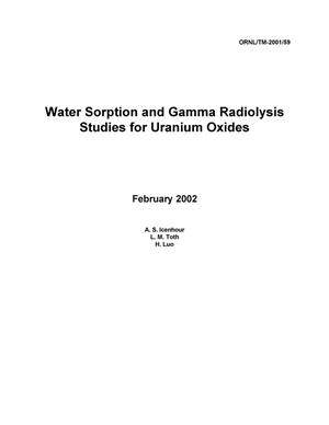 Water Sorption and Gamma Radiolysis Studies for Uranium Oxides