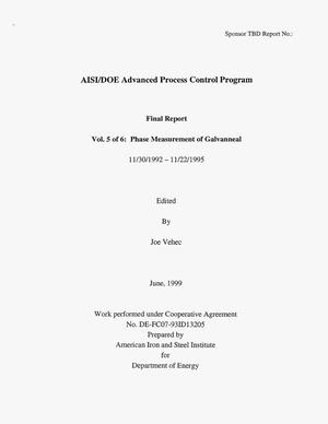 AISI/DOE Advanced Process Control Program Vol. 5 of 6: Phase Measurement of Galvanneal