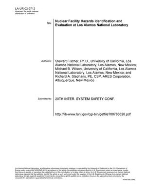 NUCLEAR FACILITY HAZARDS IDENTIFICATION AND EVALUATION AT LOS ALAMOS NATIONAL LABORATORY