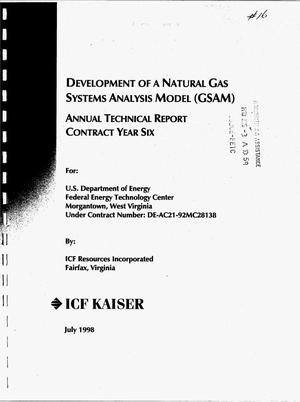 Development of a Natural Gas Systems Analysis Model (GSAM)