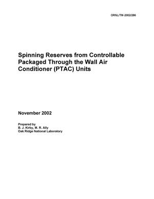 Spinning Reserves from Controllable Packaged Through the Wall Air Conditioner (PTAC) Units