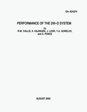Performance of the DIII-D System