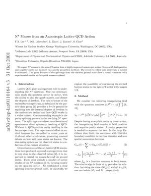 N* Masses from an Anisotropic Lattice QCD Action