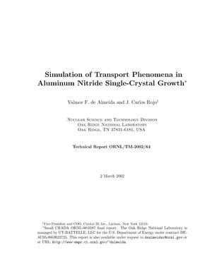 Simulation of Transport Phenomena in Aluminum Nitride Single-Crystal Growth