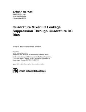Quadrature Mixer LO Leakage Suppression Through Quadrature DC Bias