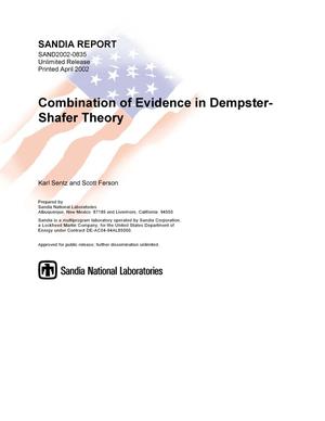 Combination of Evidence in Dempster-Shafer Theory