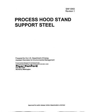Process Hood Stand Support Steel