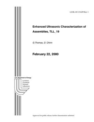 Enhanced Ultrasonic Characterization of Assemblies,TLL{_}9