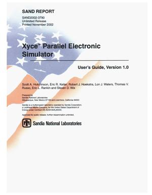 Xyce Parallel Electronic Simulator - User's Guide, Version 1.0