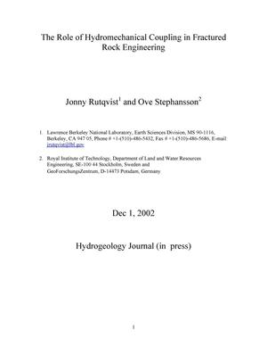 The role of hydromechanical coupling in fractured rock engineering