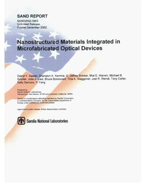 Nanostructured Materials Integrated in Microfabricated Optical Devices