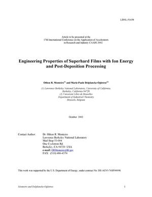 Engineering properties of superhard films with ion energy and post-deposition processing