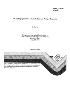 Phase segregation via Vlasov-Boltzmann particle dynamics
