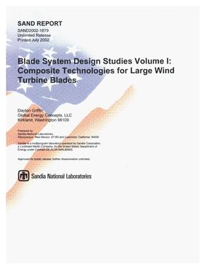 Blade System Design Studies Volume I: Composite Technologies for Large Wind Turbine Blades