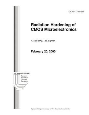 Radiation Hardening of CMOS Microelectronics