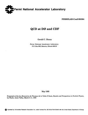 QCD at D0 and CDF