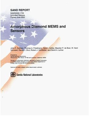 Amorphous Diamond MEMS and Sensors