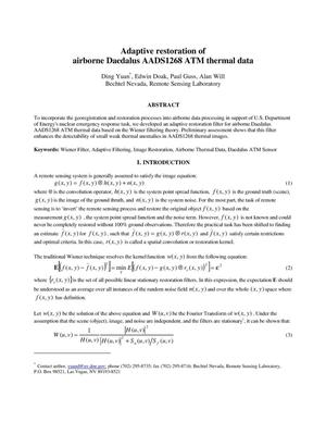 Adaptive Restoration of Airborne Daedalus AADS1268 ATM Thermal Data