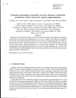 Covariant description of inelastic electron-deuteron scattering: predictions of the relativistic impulse approximation