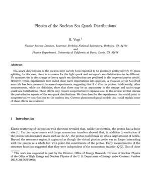 Physics of the nucleon sea quark distributions