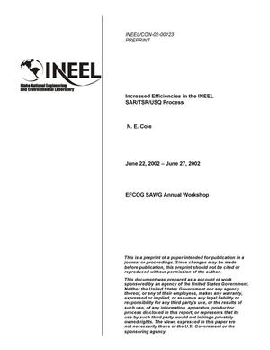 Increased Efficiencies in the INEEL SAR/TSR/USQ Process
