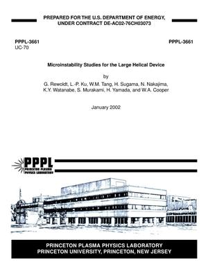 Microinstability Studies for the Large Helical Device