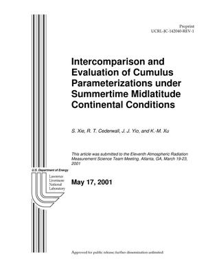 Intercomparison and Evaluation of Cumulus Parameterizations under Summertime Midlatitude Continental Conditions