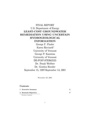 Least-Cost Groundwater Remediation Using Uncertain Hydrogeological Information