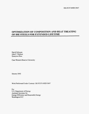 Optimization of Composition and Heat Treating of Die Steels for Extended Lifetime
