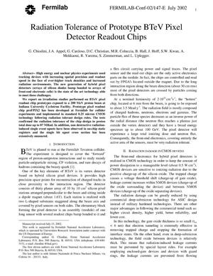 Radiation tolerance of prototype BTeV pixel detector readout chips