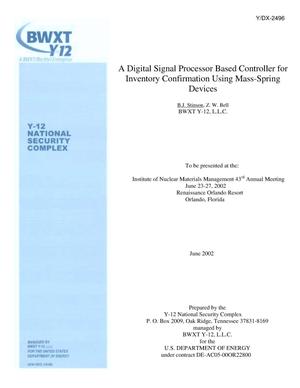 A Digital Signal Processor Based Controller for Inventory Confirmation Using Mass-Spring Devices