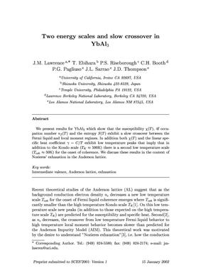 Two energy scales and slow crossover in YbAl3