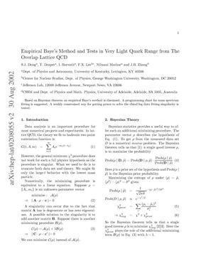Empirical Baye's Method and Tests in Very Light Quark Range from The Overlap Lattice QCD