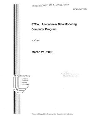 STEW: A Nonlinear Data Modeling Computer Program