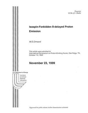 Isospin-Forbidden B-Delayed Proton Emission