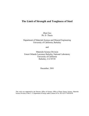The limit of strength and toughness of steel