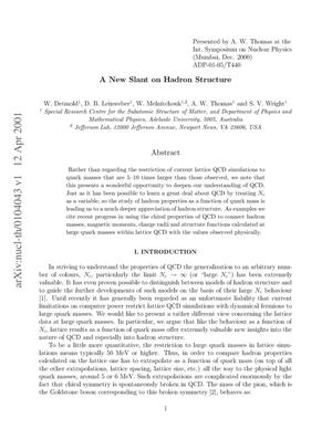 A New Slant on Hadron Structure