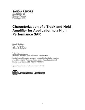 Characterization of a Track-and-Hold Amplifier for Application to a High Performance SAR