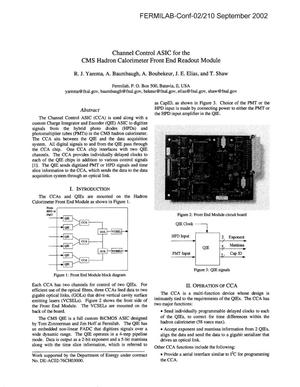 Channel control ASIC for the CMS hadron calorimeter front end readout module