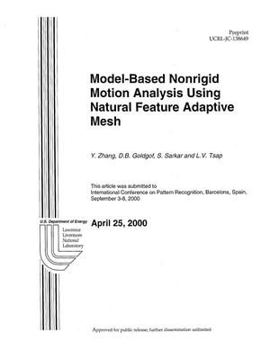 Model-Based Nonrigid Motion Analysis Using Natural Feature Adaptive Mesh